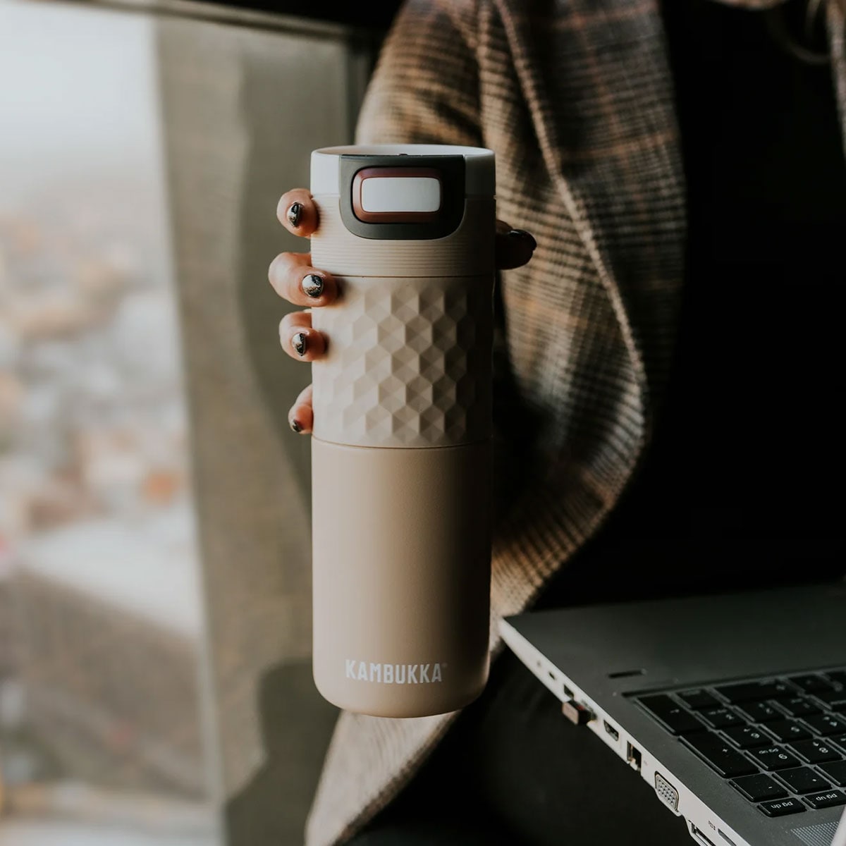 Kambukka Etna Grip 500 ml Thermal Mug - Barely Beige