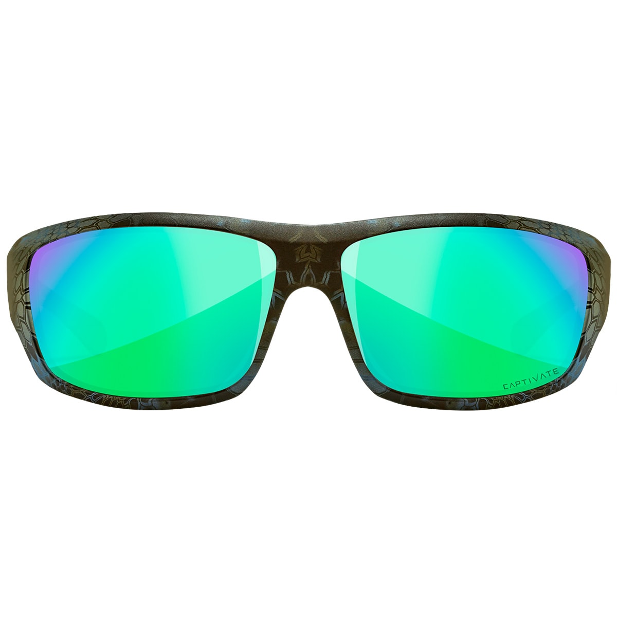 Wiley X Omega Tactical Glasses - Captivate Polarized Green Mirror/Kryptek Neptune