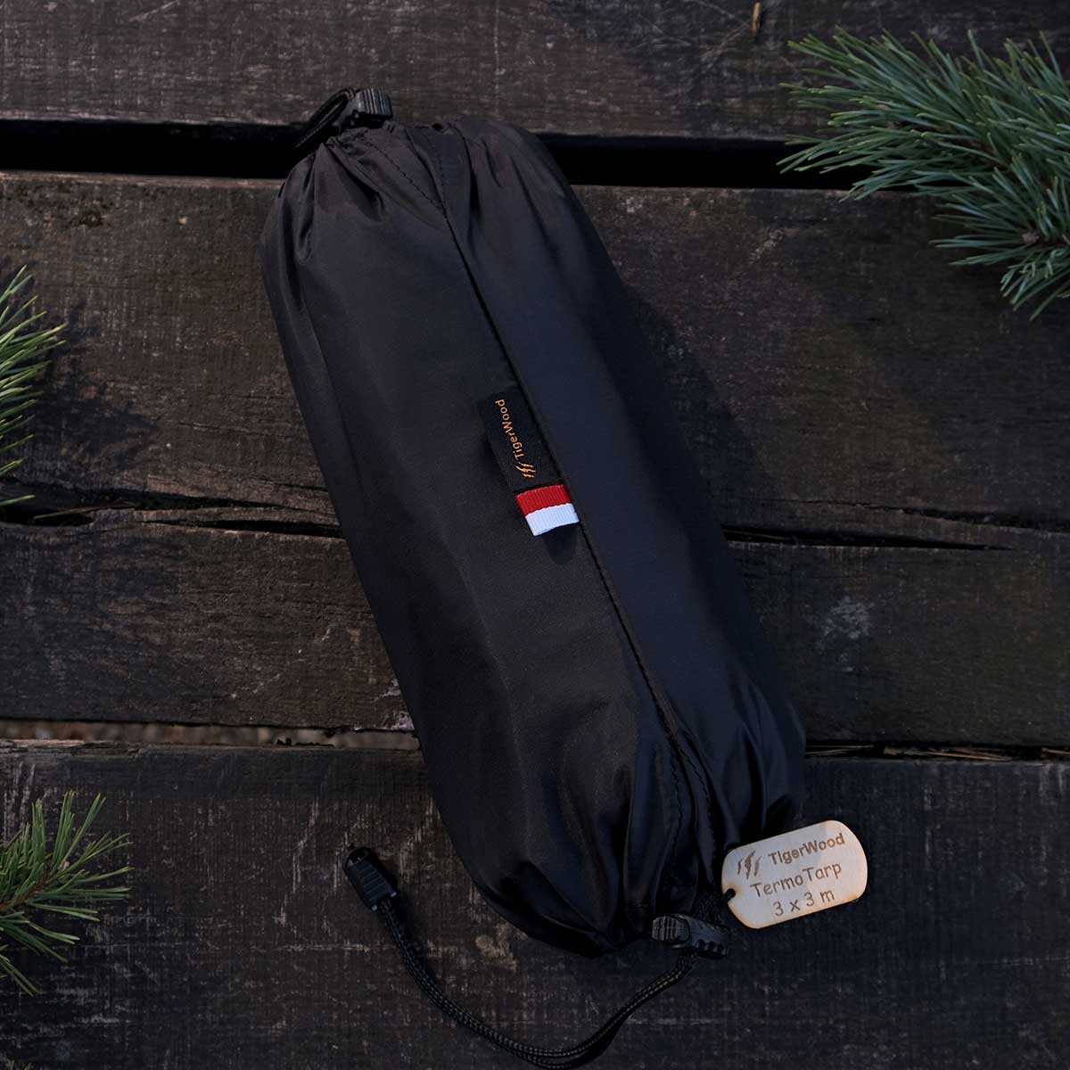 TigerWood Termo Tarp 3x3 Camping Tarp - Black