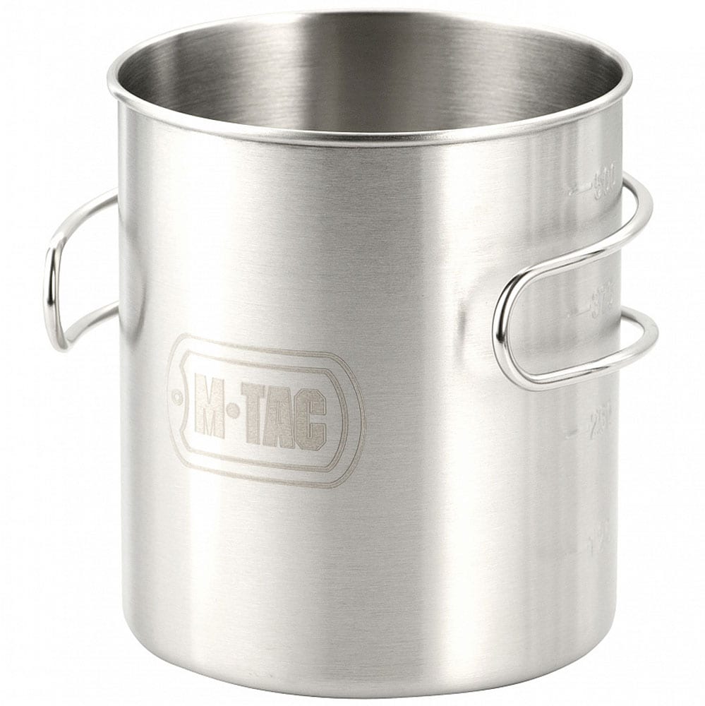 M-Tac Steel Mug with Folding Handle - 450 ml