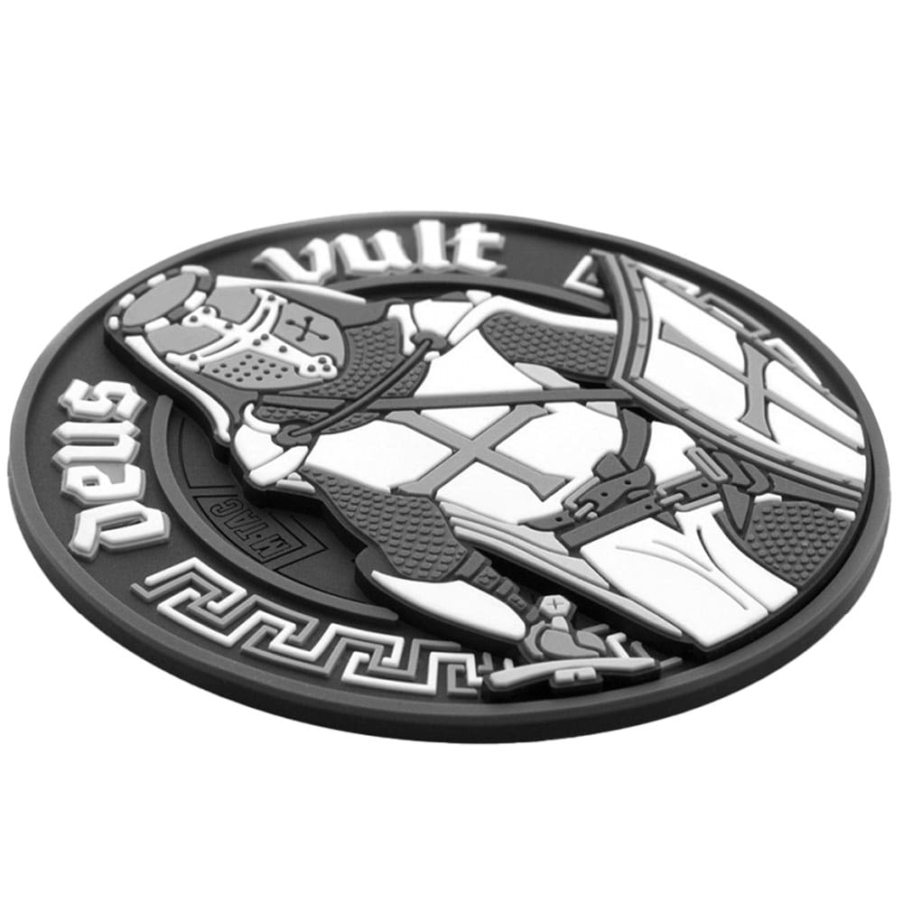 M-Tac Deus Vult PVC 3D Morale Patch - Black/White