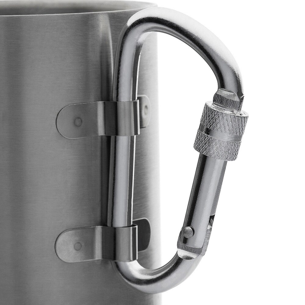 M-Tac Stainless Steel Thermal Mug with Carabiner - 280 ml