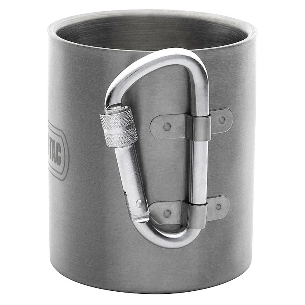 M-Tac Stainless Steel Thermal Mug with Carabiner - 280 ml