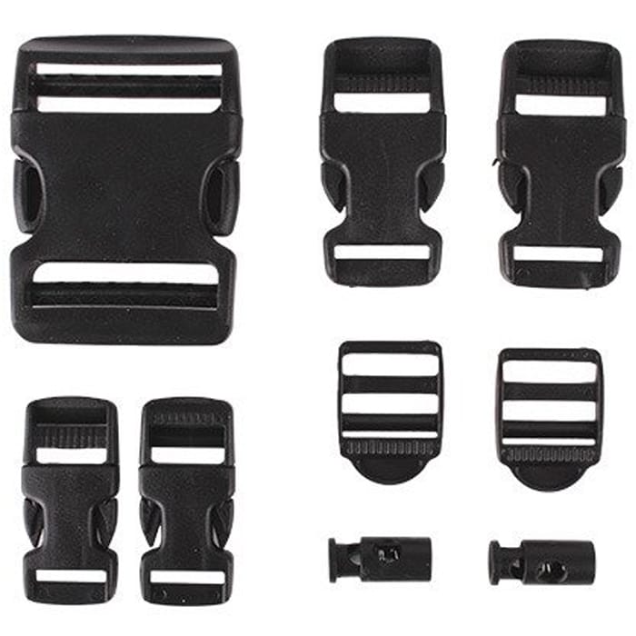 101 Inc. Buckle Set 9 pcs. - Black