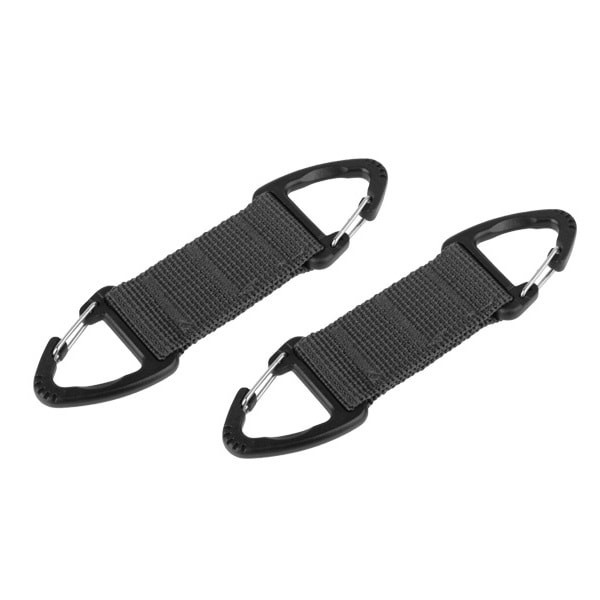 101 Inc. Strap With Two Carabiners Black - 2 pieces