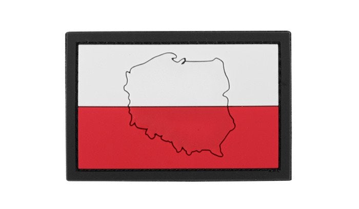 101 Inc. 3D Polish Flag Morale Patch with outline