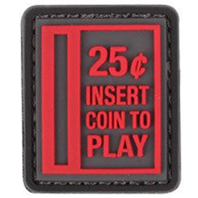 101 Inc. 3D Insert Coin to Play Morale Patch – Red