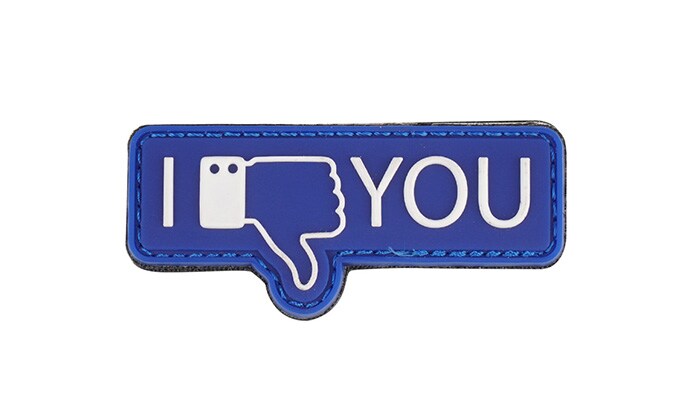 101 Inc. I Don't Like You 3D Morale Patch - Blue