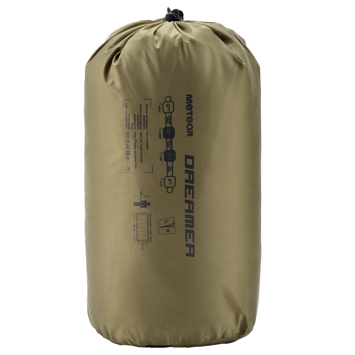 Meteor Dreamer Olive/Black Sleeping bag - left