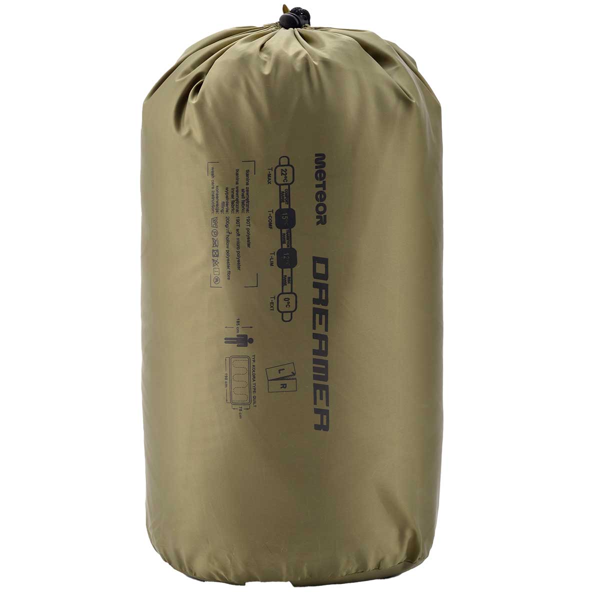 Meteor Dreamer Olive/Black Sleeping Bag - right