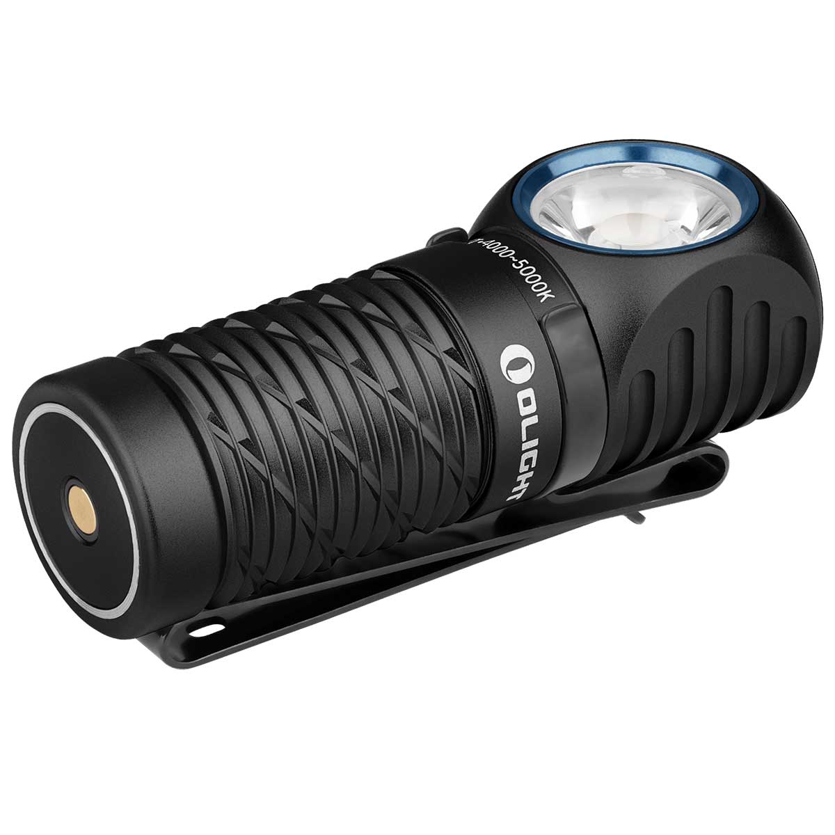 Olight Perun 2 Mini Neutral White Black Head and Angle Flashlight With Headband - 1100 lumens