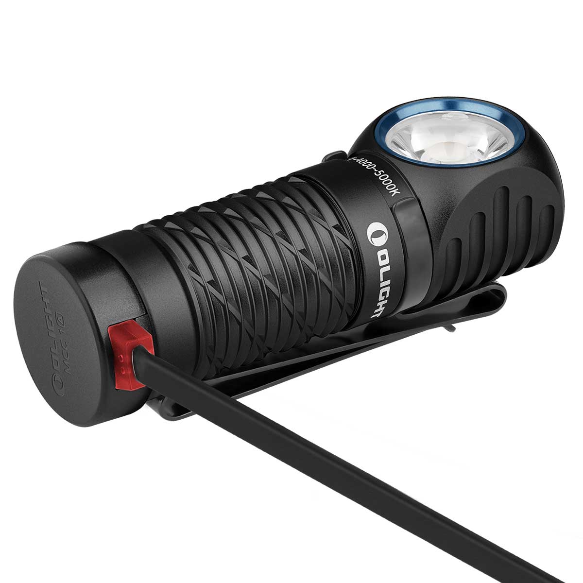 Olight Perun 2 Mini Neutral White Black Head and Angle Flashlight With Headband - 1100 lumens