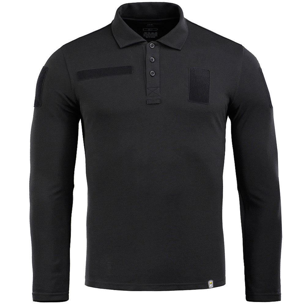 M-Tac 65/35 Long Sleeve Polo Shirt - Black