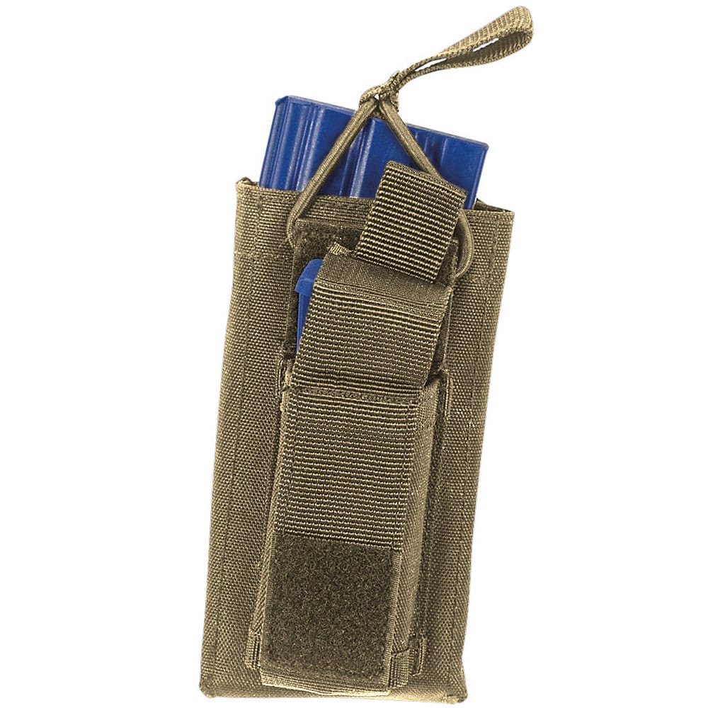 Voodoo Tactical The Peacekeeper Single Mag Pouch for 1 large and 1 small magazine - Coyote