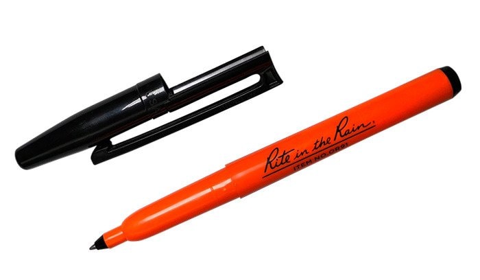 Rite in the Rain All Weather Pen with Belt Clip 2 pcs. - Orange