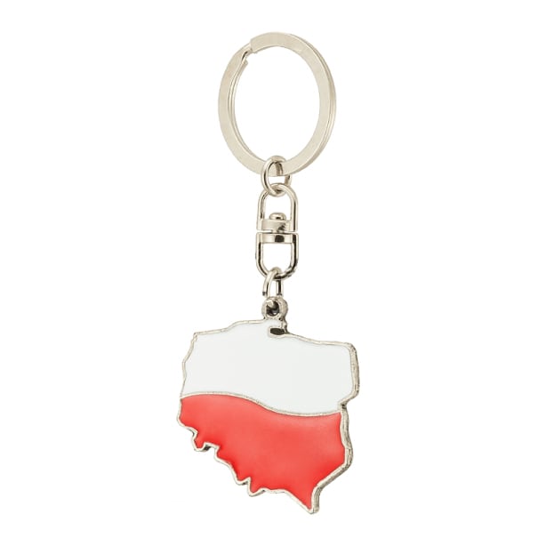 Pik Kaychain - White and red in the shape of Poland