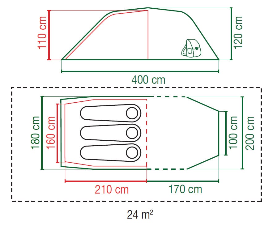 Coleman Laramie 3 BlackOut 3-person tent