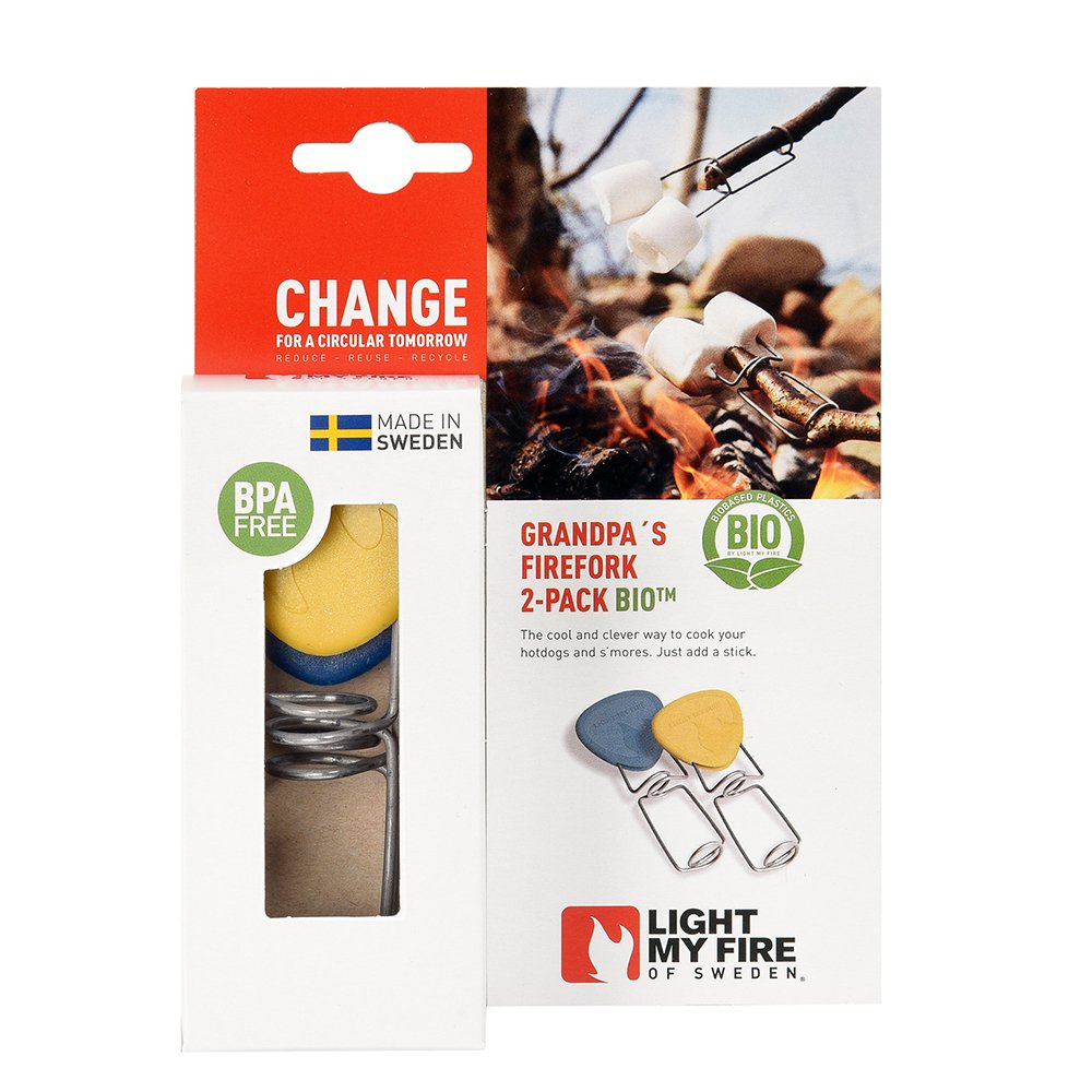 Light My Fire GrandPa's FireFork Bio 2-pack - Musty Yellow/Hazy Blue