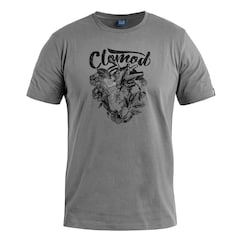 Pentagon CloMod T-shirt Flower Heart - Wolf Grey
