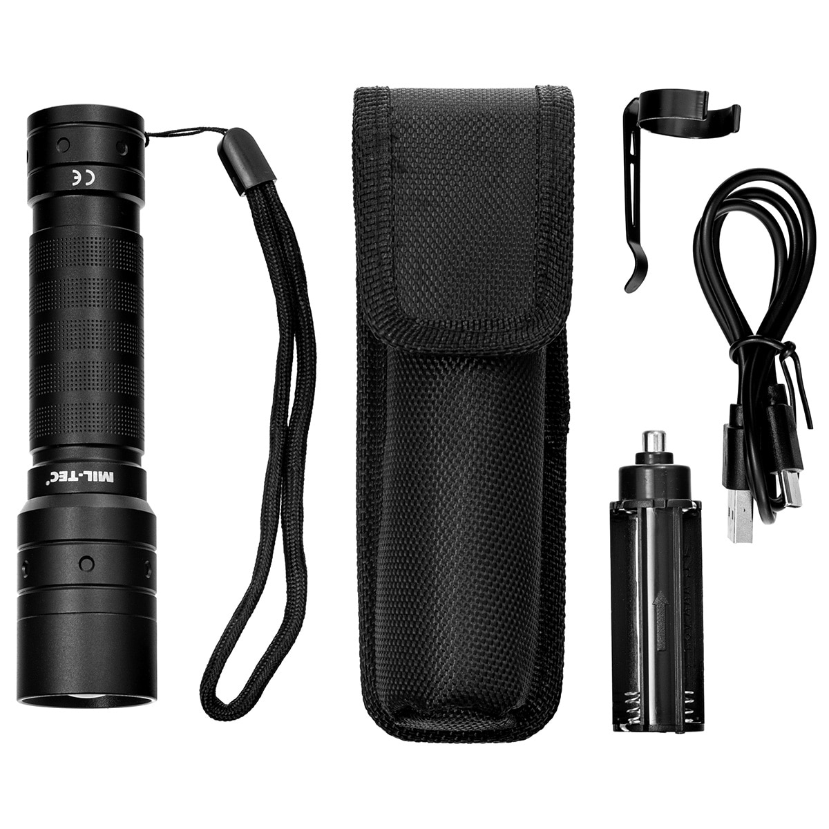 Mil-Tec Mission Recharge 1000 lumens flashlight - Black