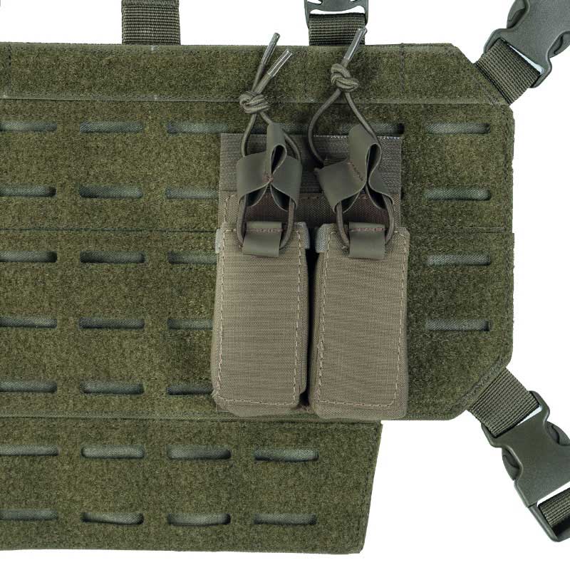 Mil-Tec Double Magazine Pouch with Hook & Loop Backside - Olive