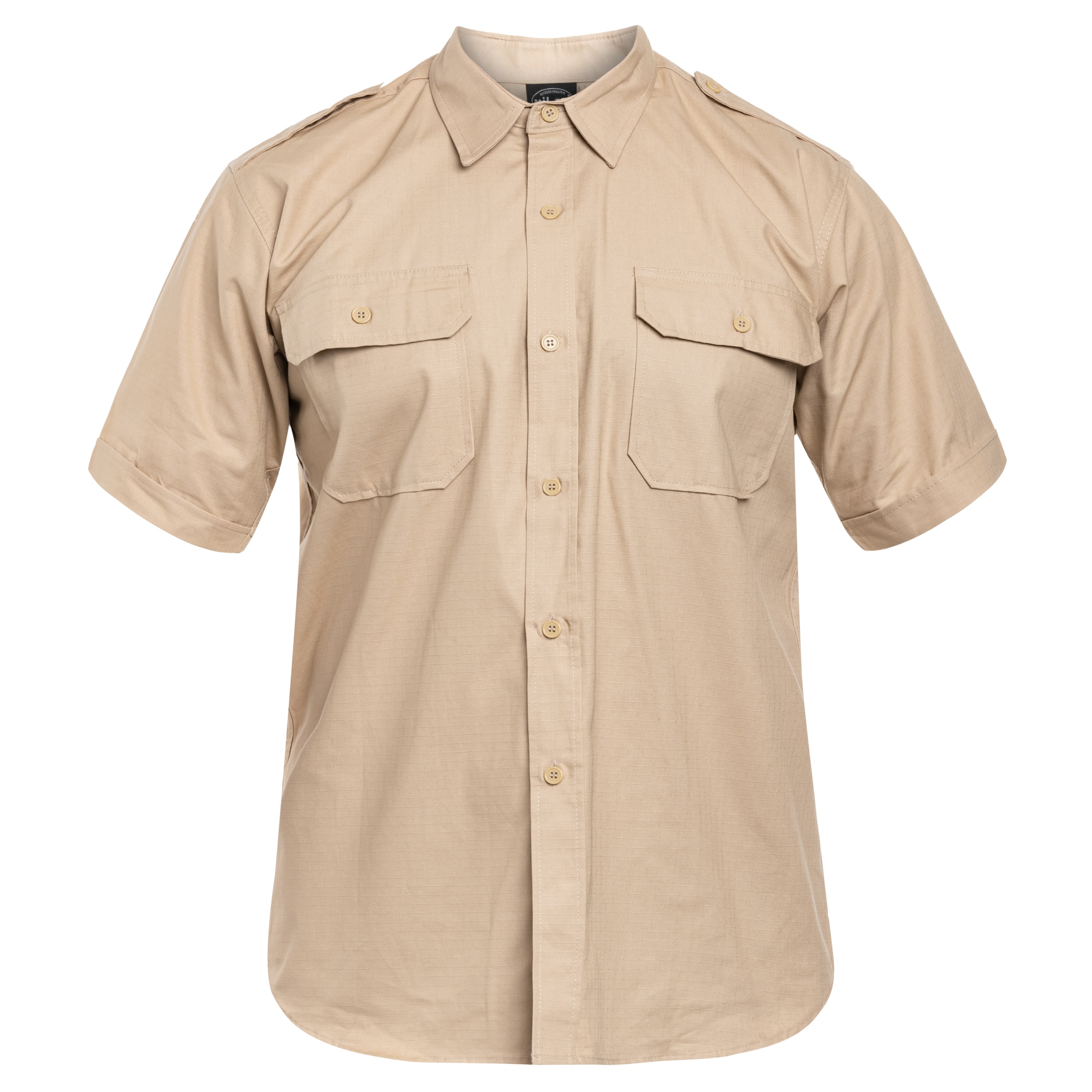 Mil-Tec Tropical Rip-Stop Short Sleeve Shirt - Khaki