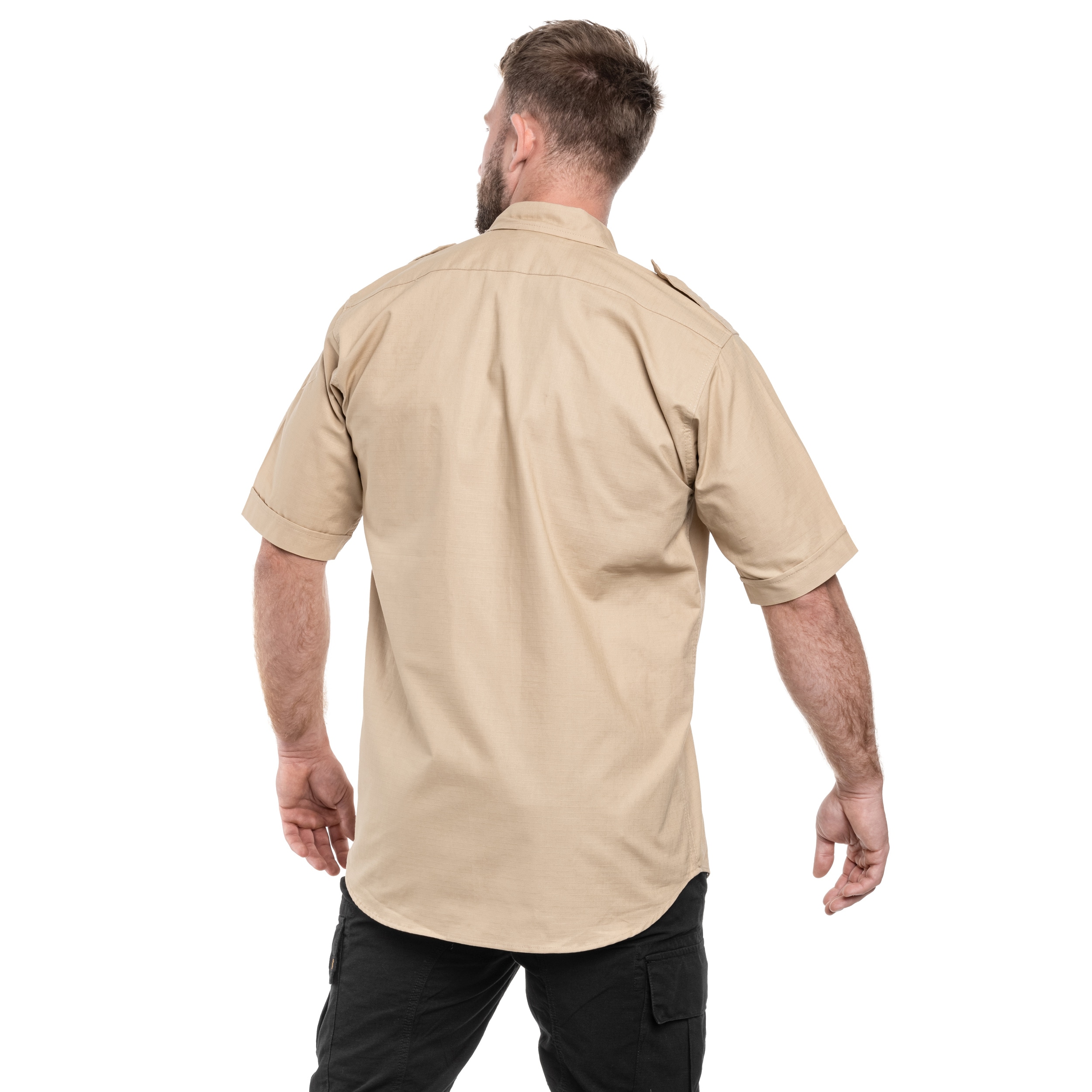 Mil-Tec Tropical Rip-Stop Short Sleeve Shirt - Khaki