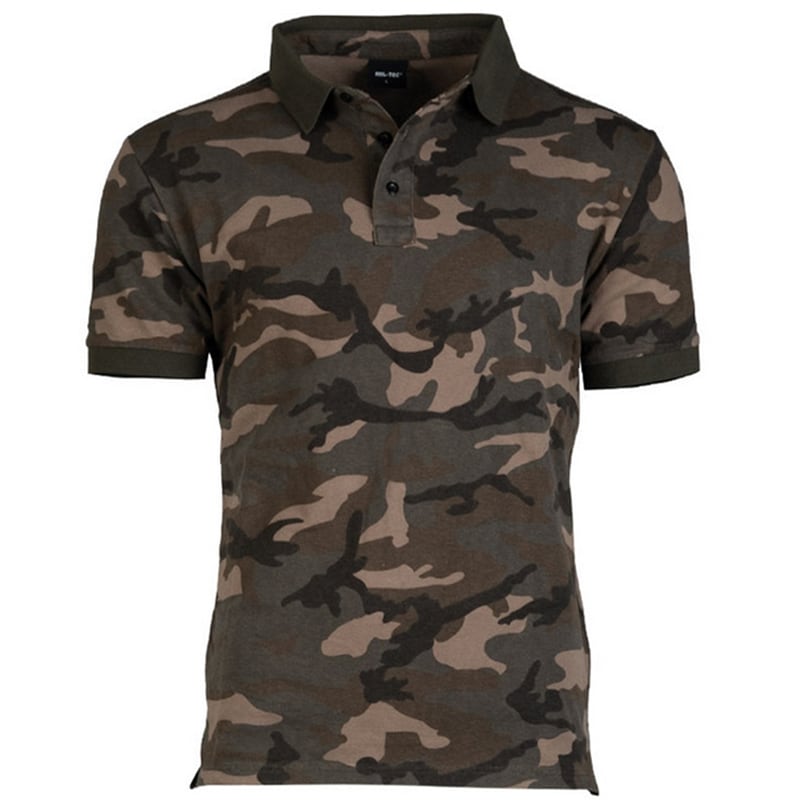 Mil-Tec Prewash polo shirt - Woodland