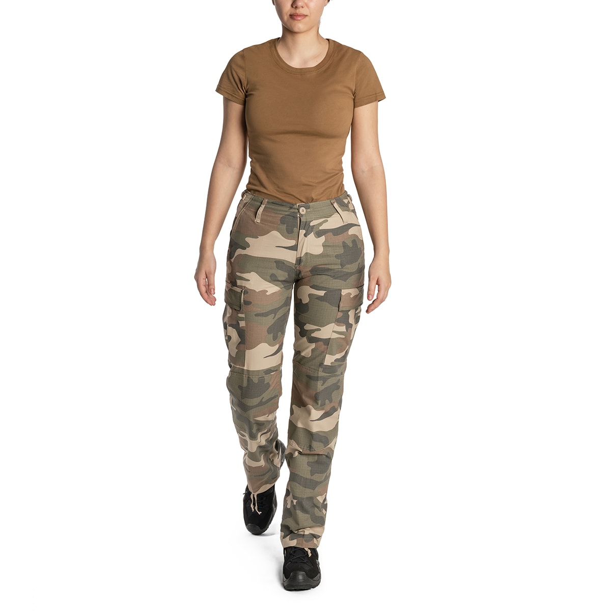 Brandit BDU Rip-Stop Women's Military Trousers - Light Woodland
