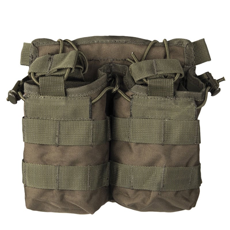 Mil-Tec Open Top Double Magazine Pouch - Olive
