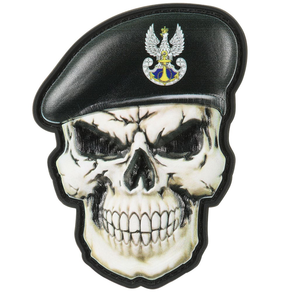 Patch M-Tac Skull in beret Navy 3D PVC - Black