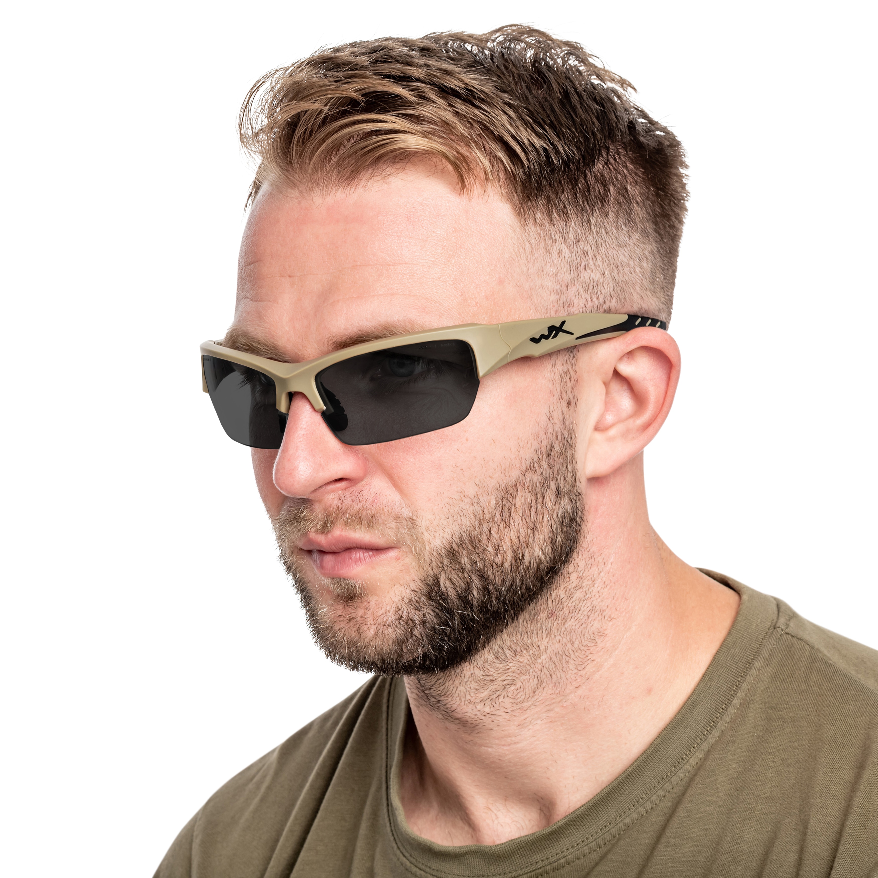 Wiley X Valor 2.5 Tactical Glasses 3-in-1 Set - Matte Tan