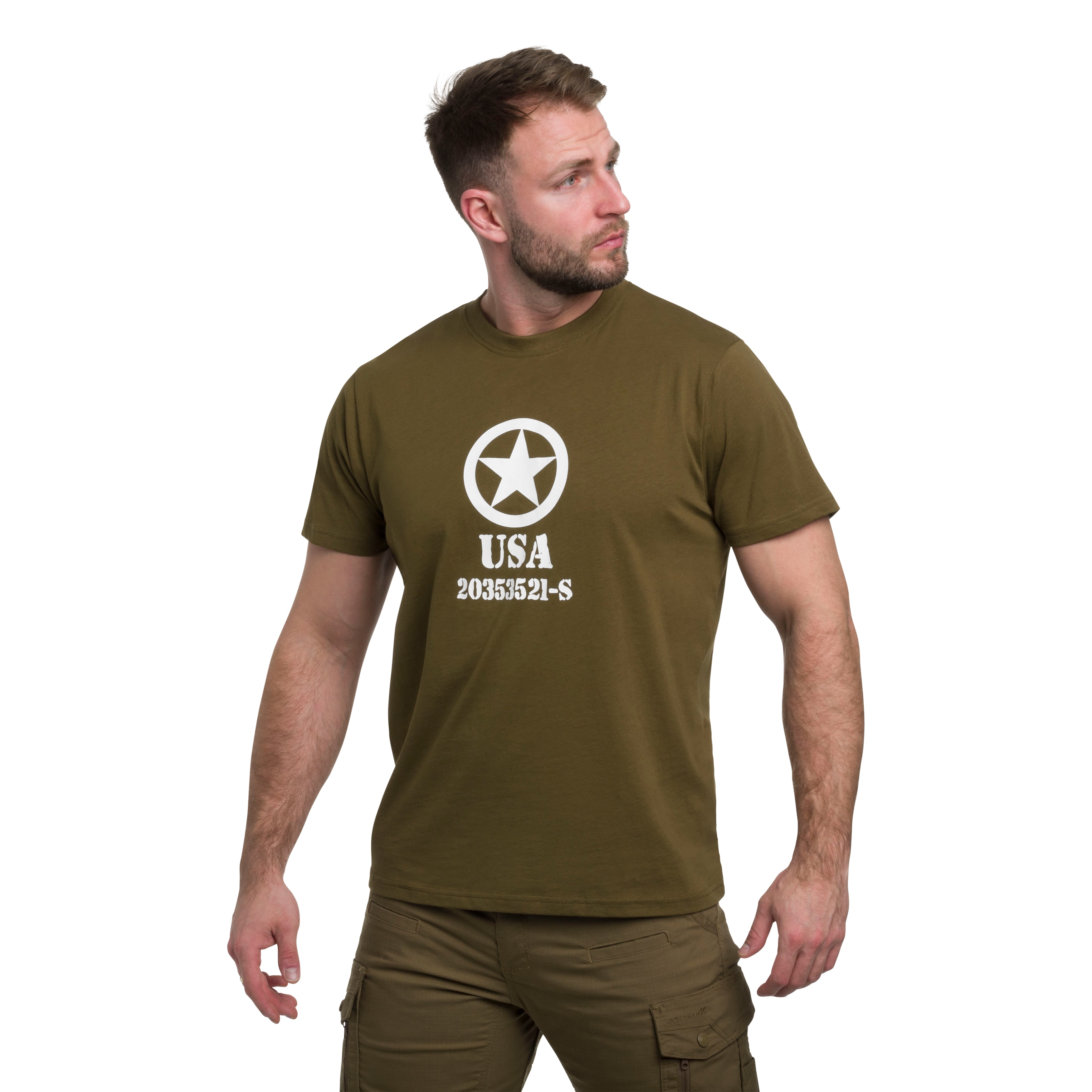 Mil-Tec Allied Star T-Shirt - Olive