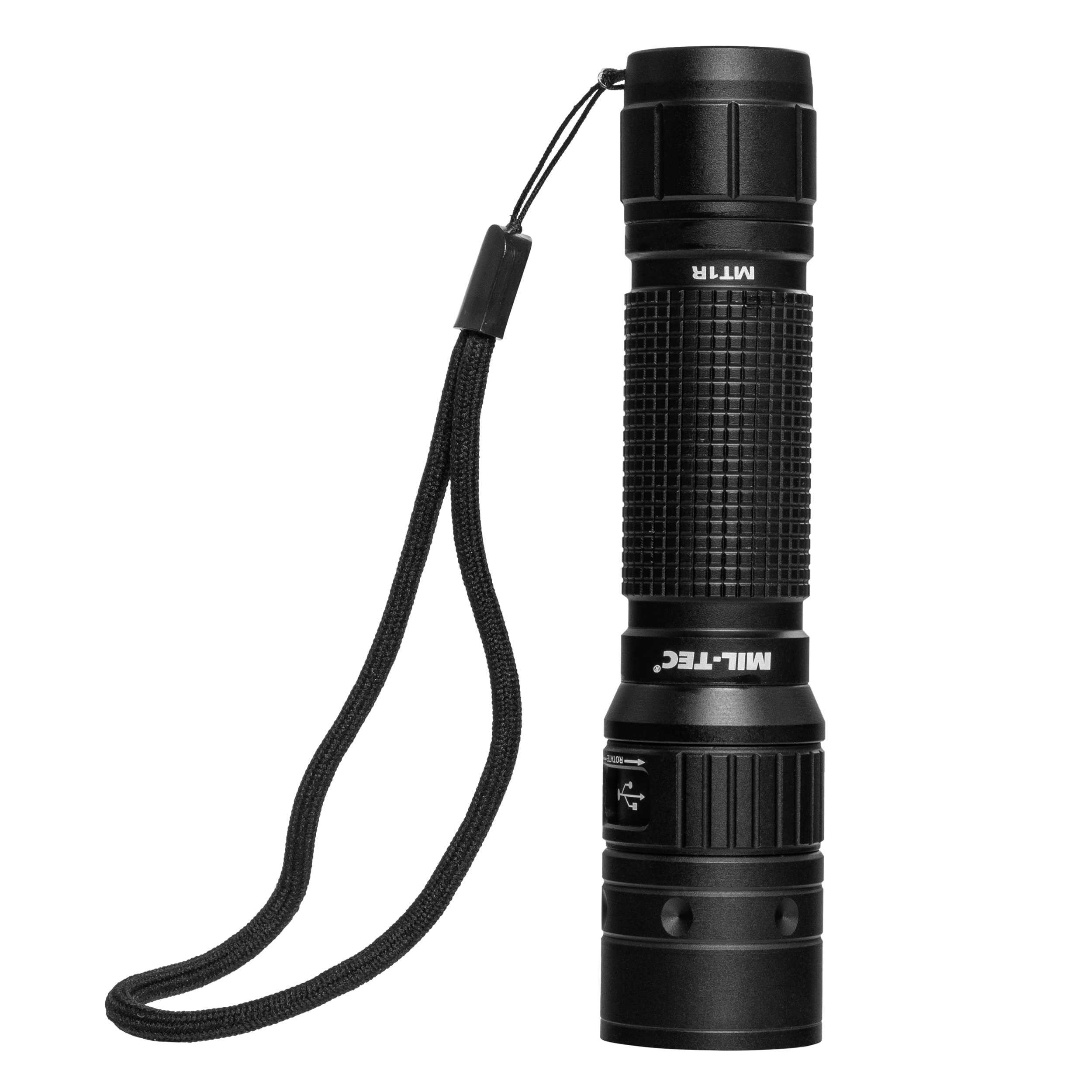 Mil-Tec Operator MT1R Recharge 500 lumens torch - Black