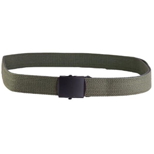 Mil-Tec Cotton Belt Black Buckle - Olive