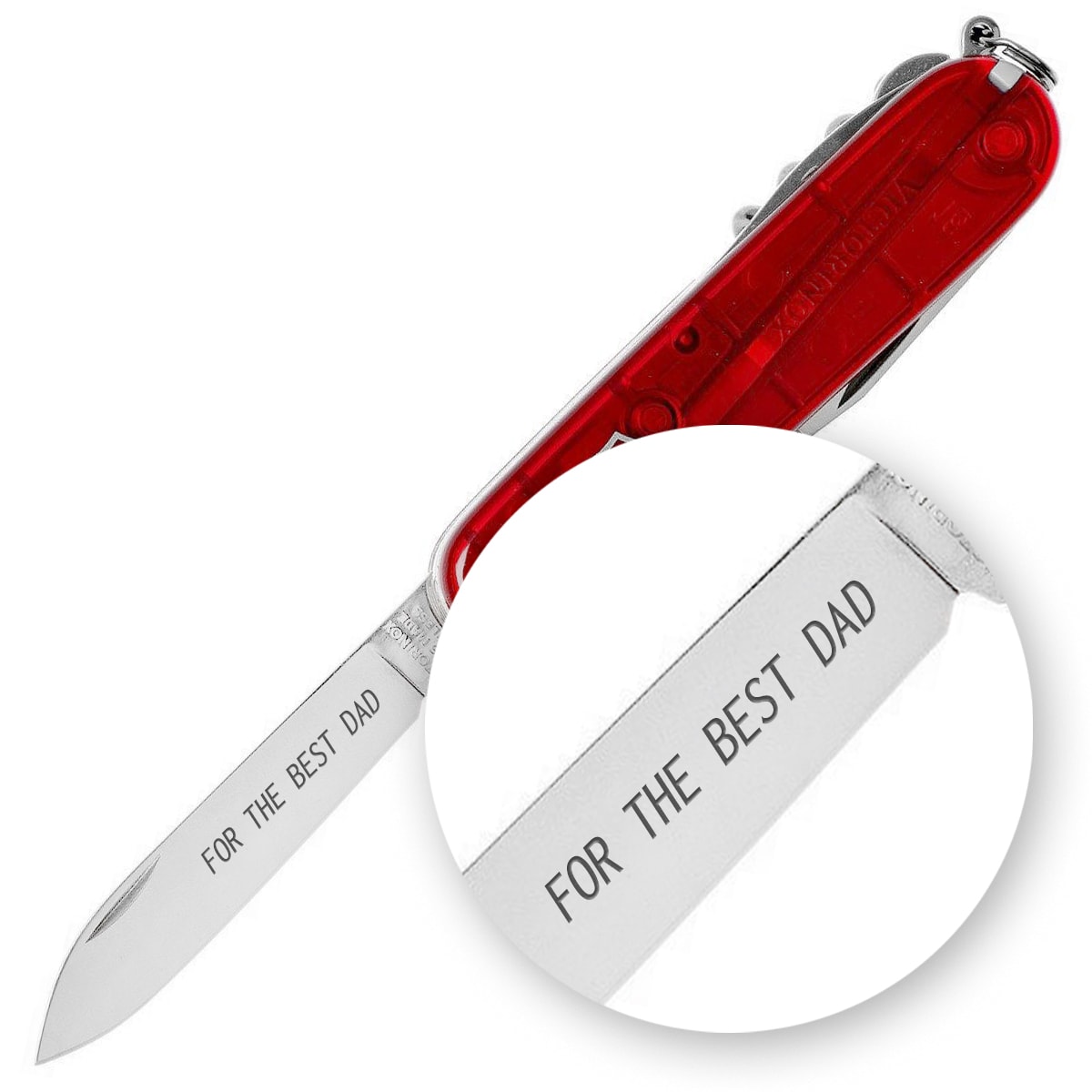 Victorinox Climber Transparent Pocket Knife Red