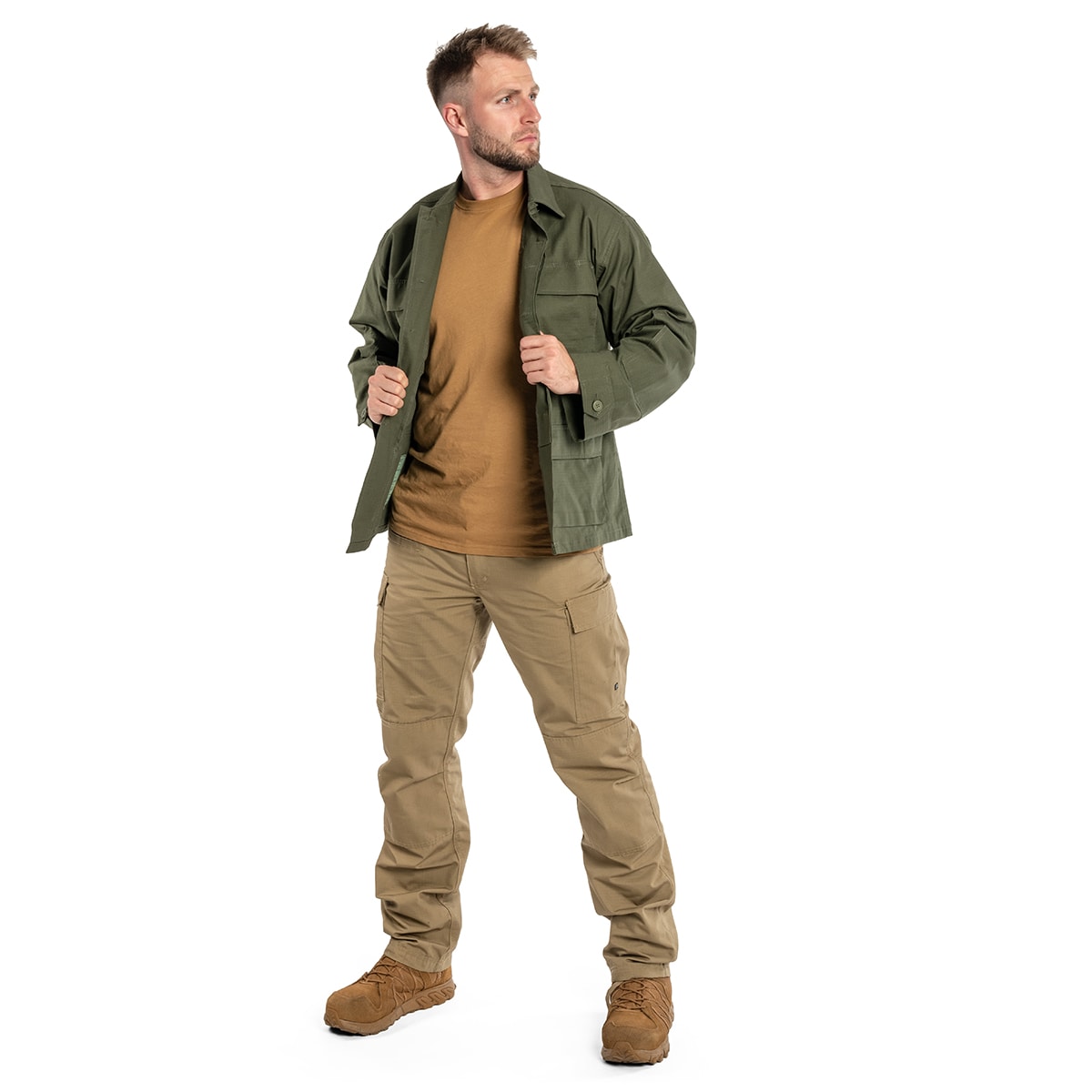 Military sweatshirt Mil-Tec Teesar BDU Rip-Stop - Olive