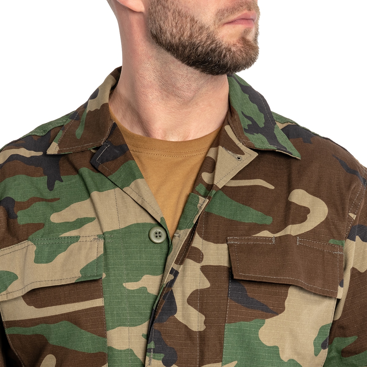 Military sweatshirt Mil-Tec Teesar BDU Rip-Stop - Woodland