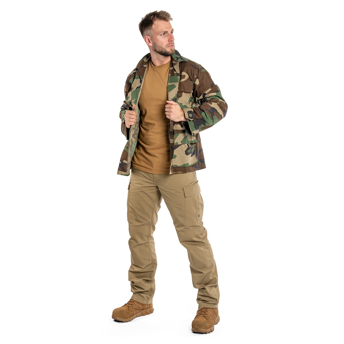 Military sweatshirt Mil-Tec Teesar BDU Rip-Stop - Woodland