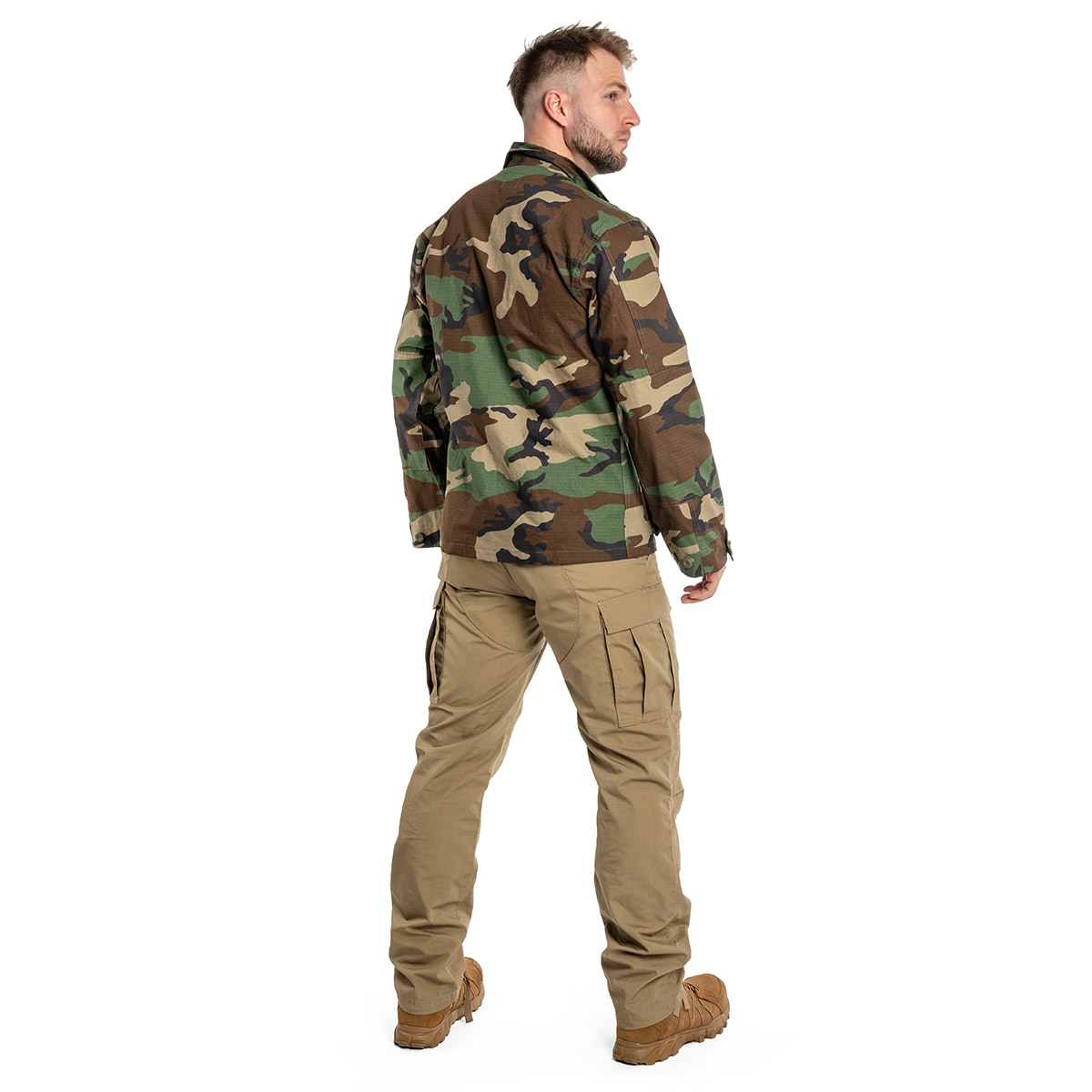 Military sweatshirt Mil-Tec Teesar BDU Rip-Stop - Woodland