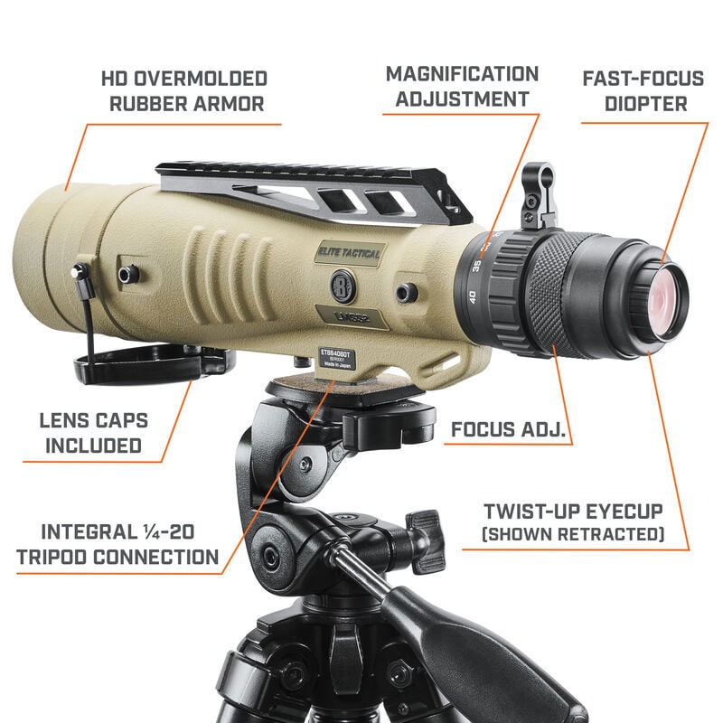 Bushnell Elite Tactical LMSS2 8-40x60 TREMOR4 spotting scope