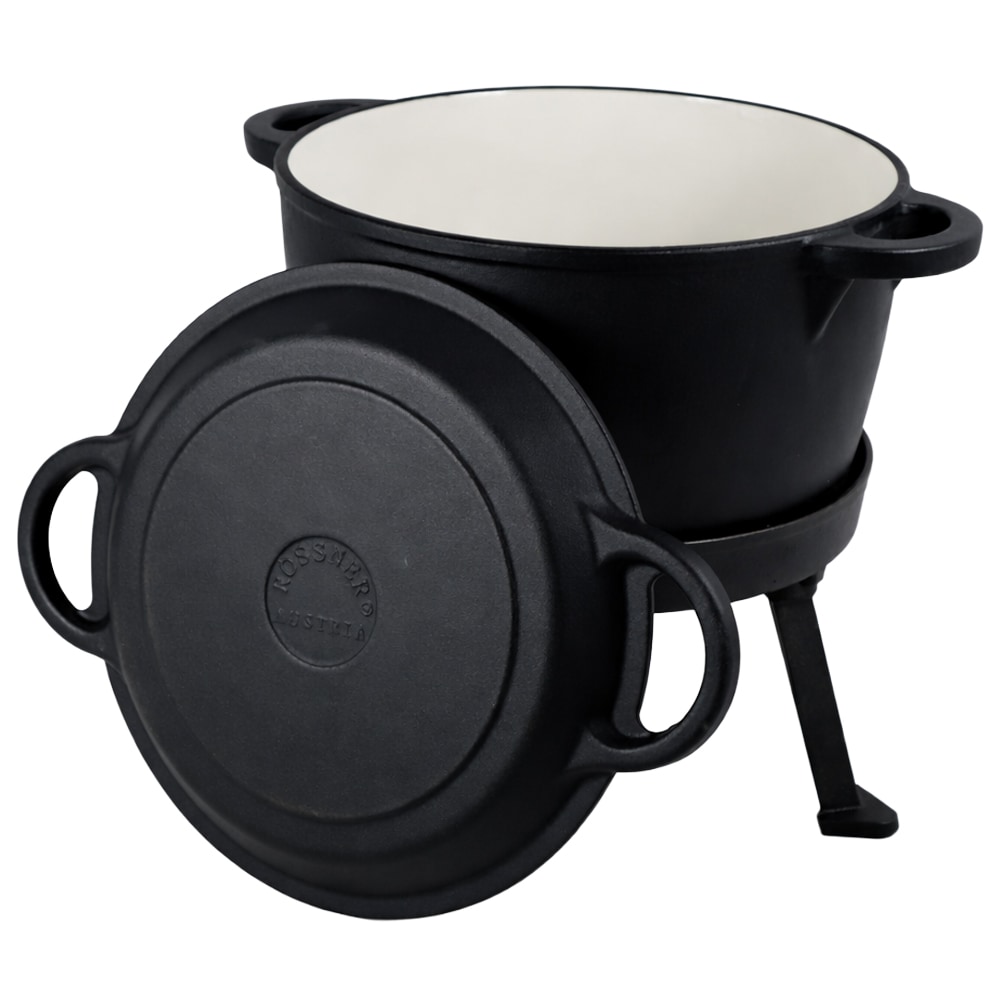 Rossner 3in1 iron enamelled cauldron 10 l