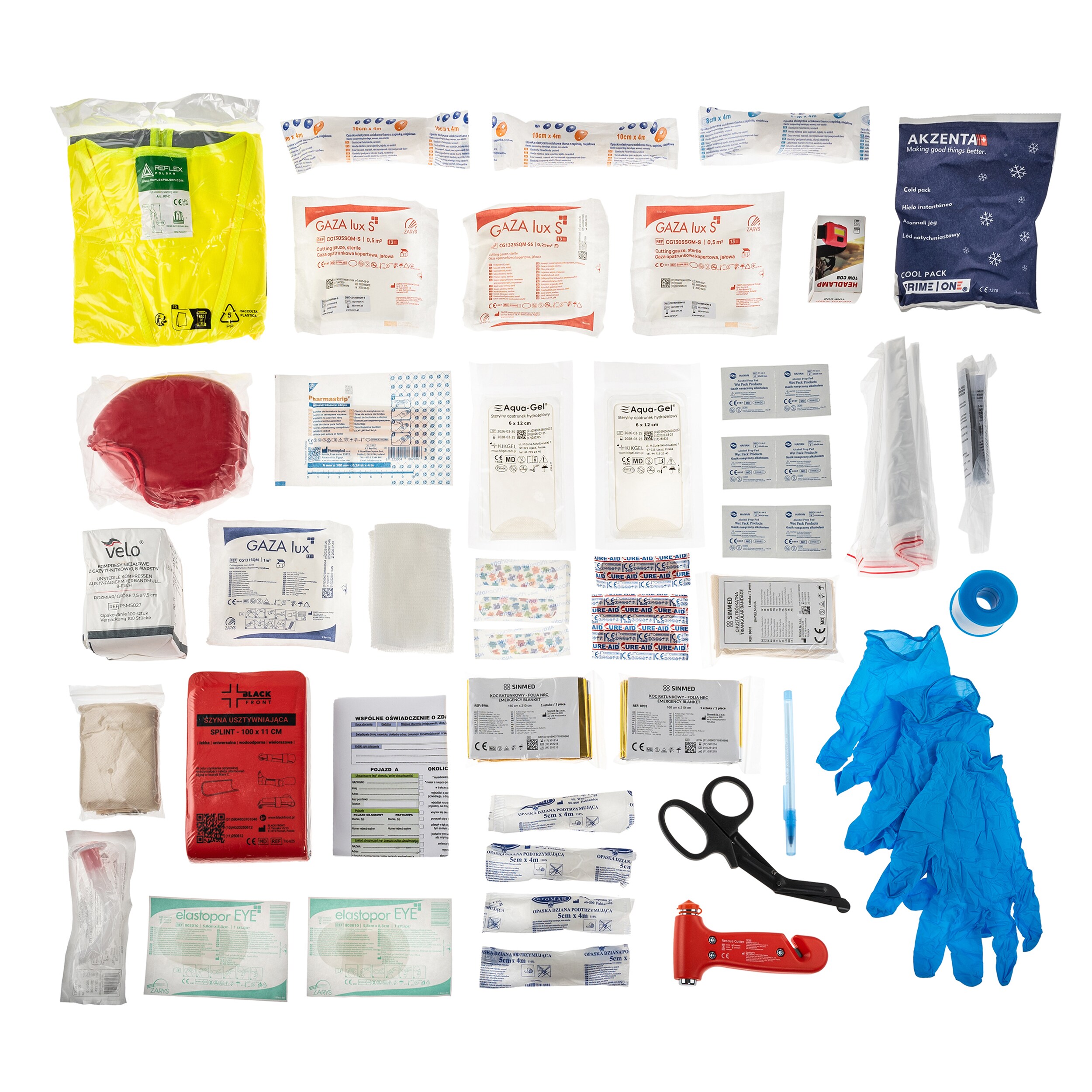 Medaid PRO car first aid kit with equipment - Red