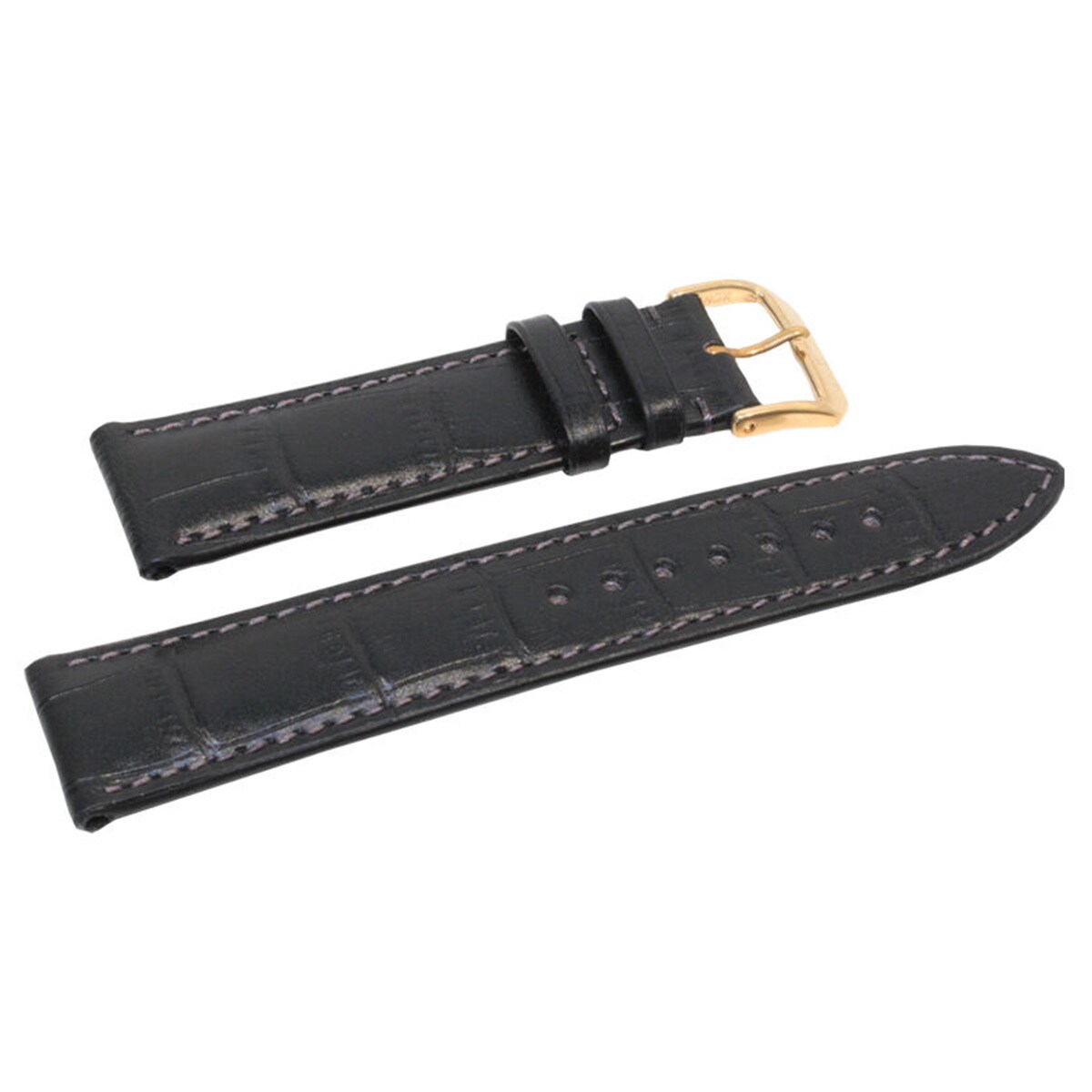 Zeppelin leather watch strap 18 mm - Black