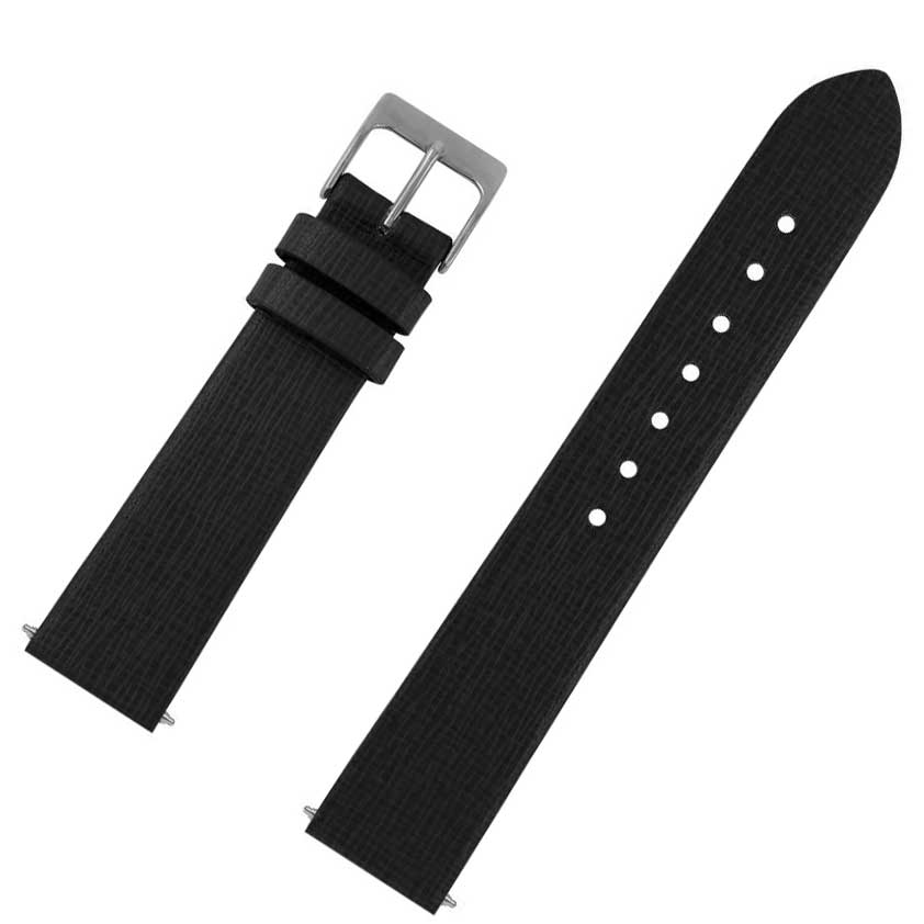 Zeppelin Leather Strap for Watch 18 mm - Black