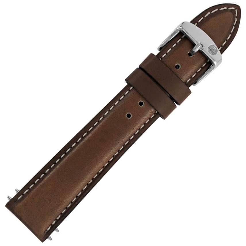 Zeppelin leather belt 20 mm - Dark Brown