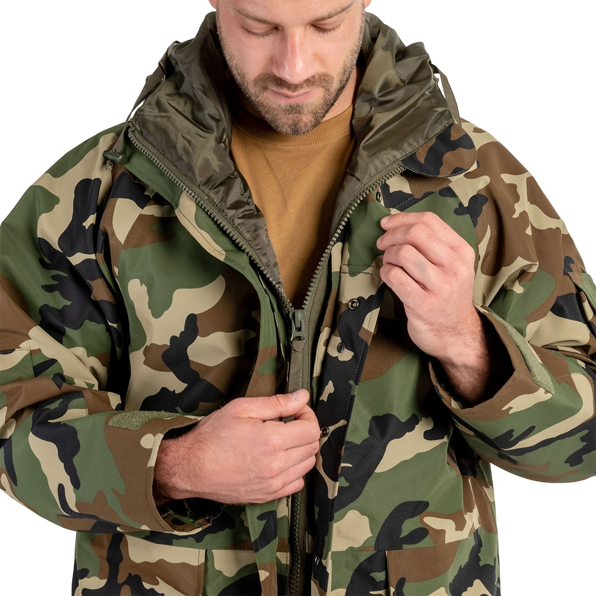 Mil-Tec Wet Weather 3-Layer Laminate Waterproof Jacket - Woodland