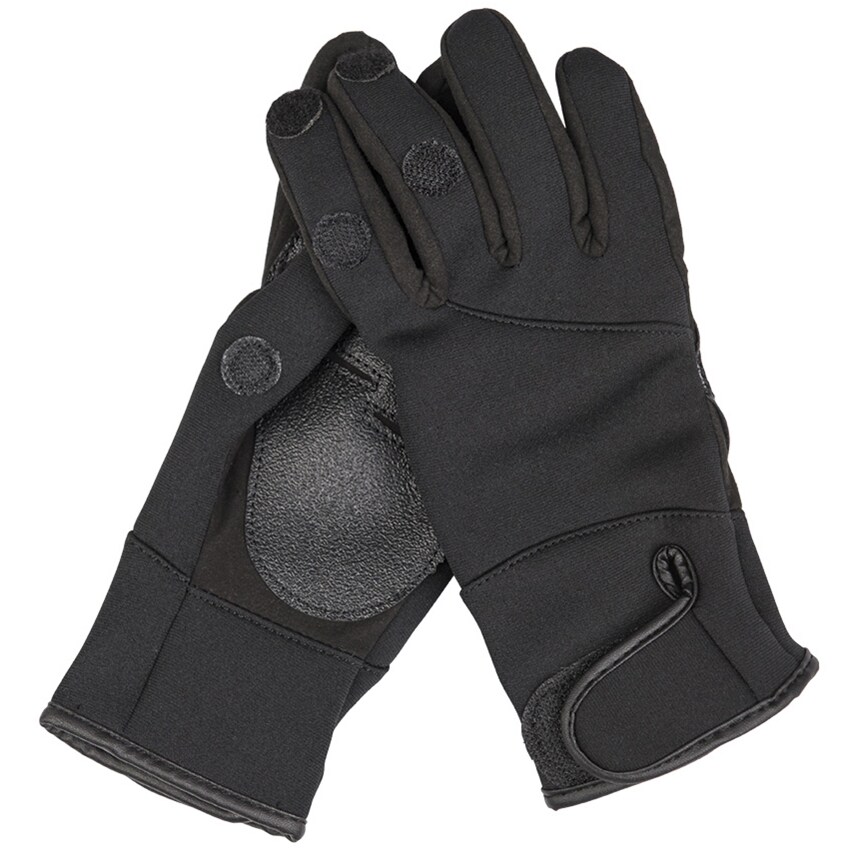 Mil-Tec Tactical Neopren Amaro Shooting Gloves - Black