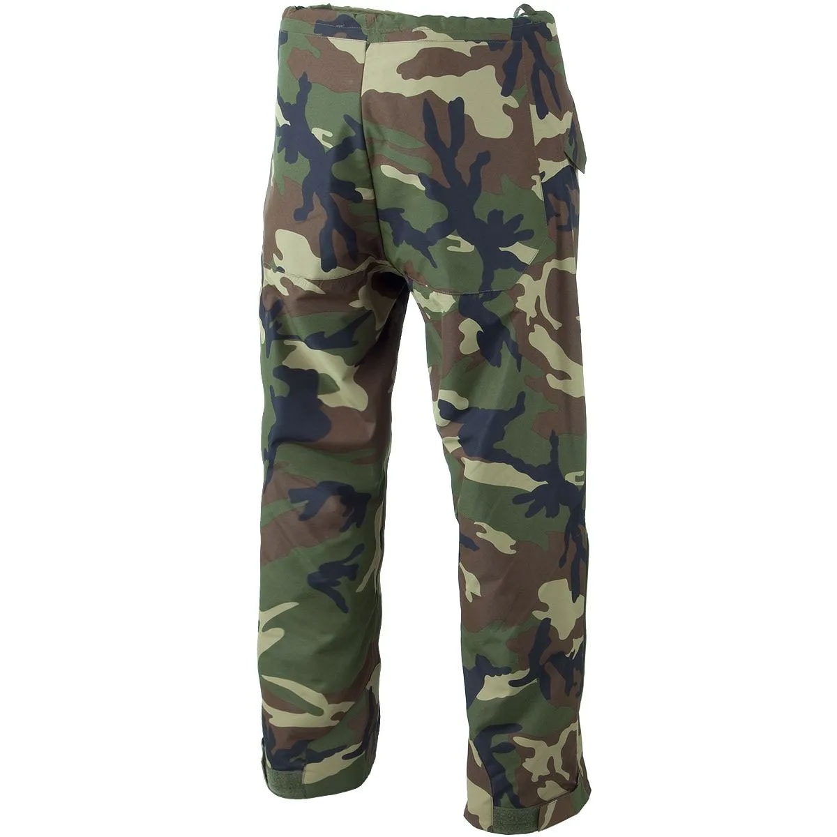 Mil-Tec 3-Layer Laminate Rain Pants with Suspenders - Woodland