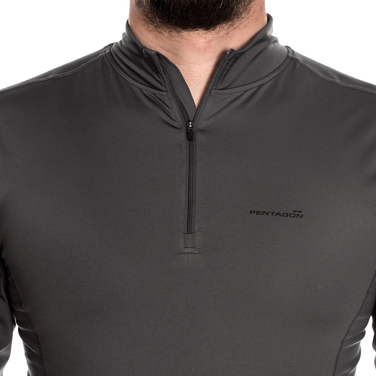 Pentagon Pindos 1/2 ZIP Thermoactive T-shirt - Wolf Grey
